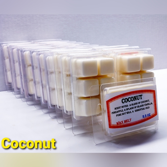 COCONUT -Pure Soy Wax Melt, Highly Scented, 2.5oz- $8 per pack - Picture 6 of 7